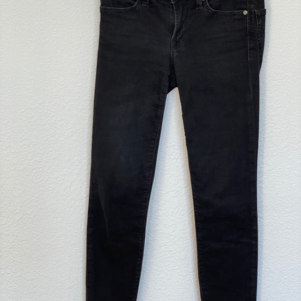 GAP 1969 ULTRA SKINNY BLACK DENIM JEANS SIZE 25/0 EUC - Picture 2 of 11